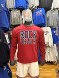 Kansas Jayhawks Rock Chalk Crewneck- Red