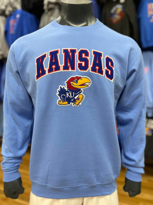 Kansas Jayhawks Champion Crewneck - Carolina Blue
