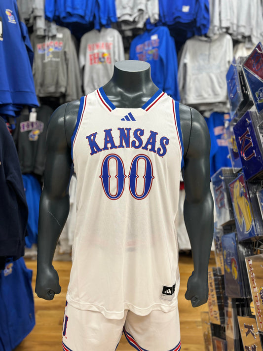 Kansas Jayhawks Adidas Jersey-White