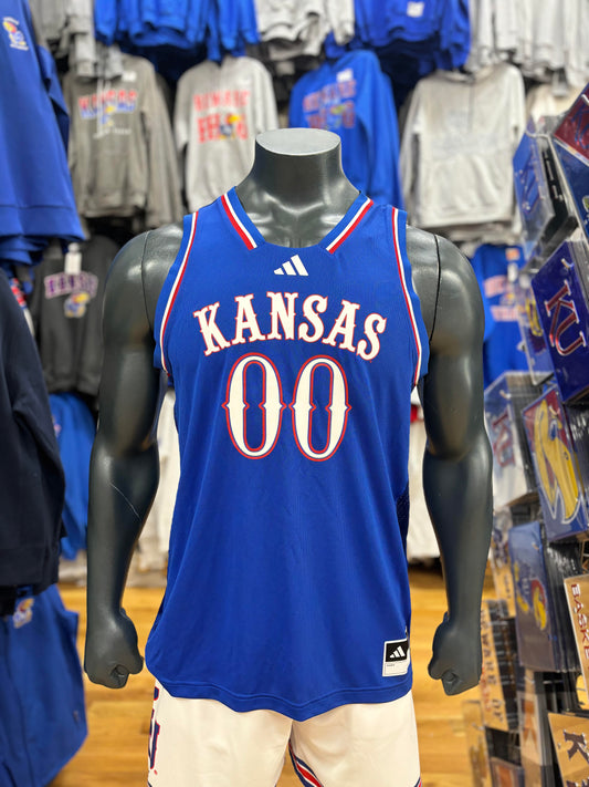 Kansas Jayhawks Adidas Jersey- Blue