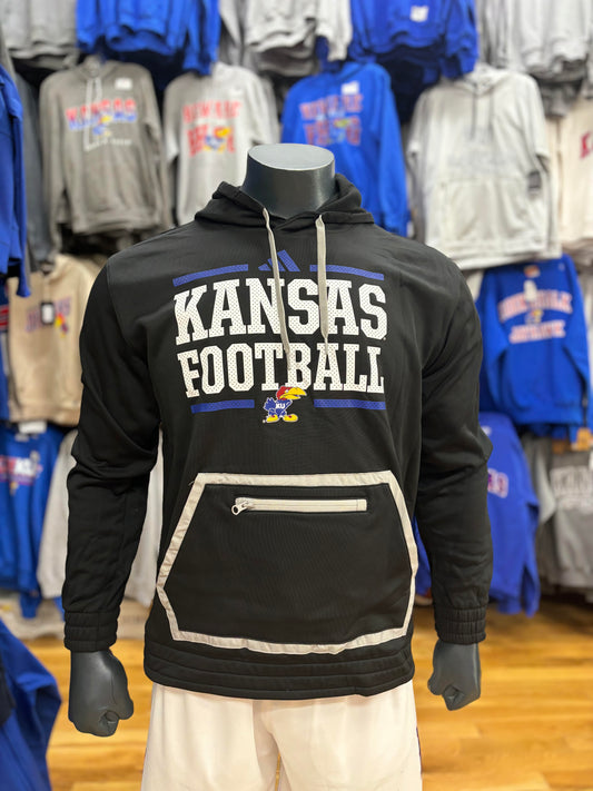 Kansas Jayhawks Football Sweatshirt- Black