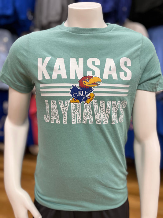 Kansas Jayhawks Youth Bar Tee - Salt Water