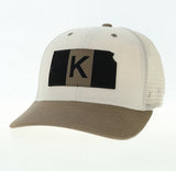 Legacy Kansas Jayhawks Gameday K Adjustable Hat - Desert Tan/White