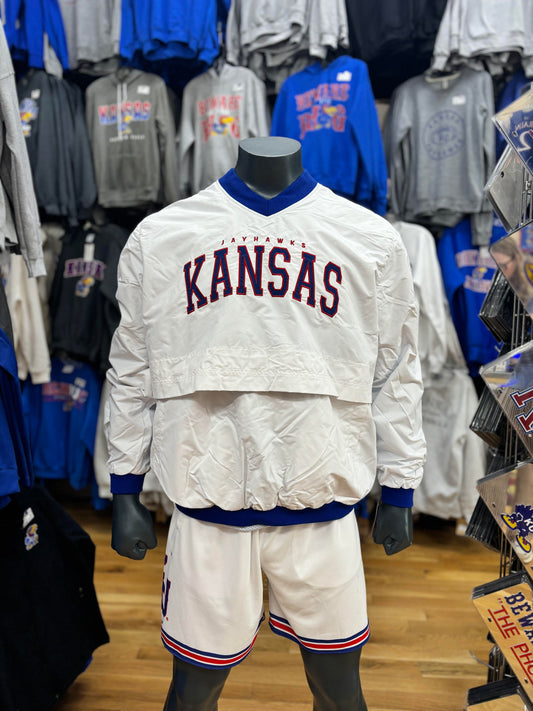Kansas Jayhawks Wind Breaker- White