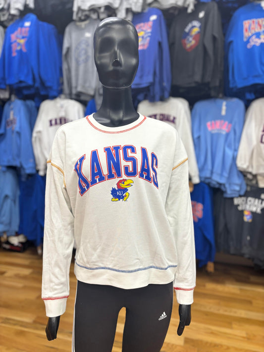 Kansas Jayhawks Rainbow Crew- White