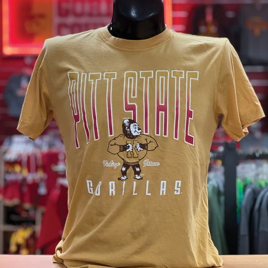 PSU Go To Tee- Chili, Faded Gold
