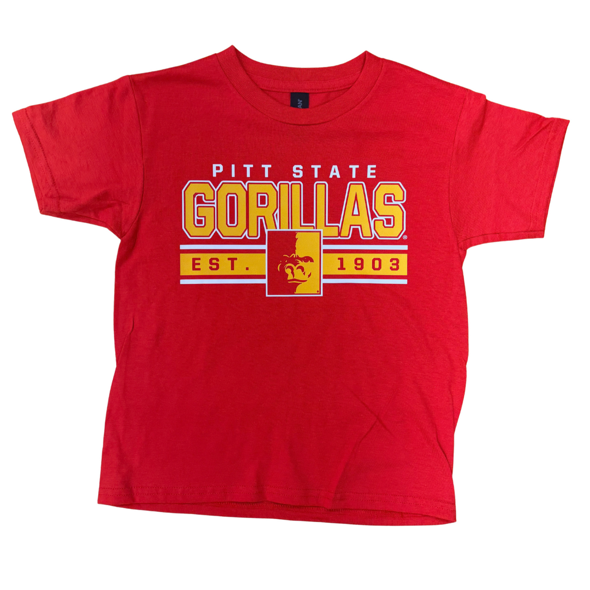 Pitt State Gorillas Established Youth Tee - Red