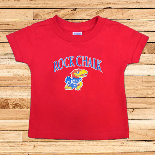 Rock Chalk Arch KU Back Toddler Tee - Red