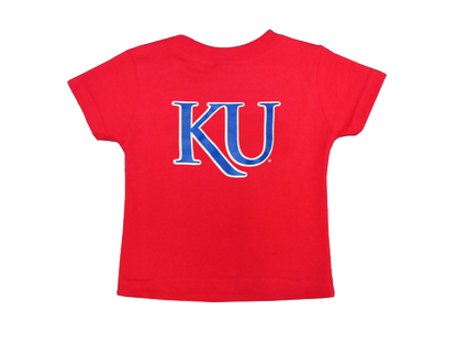 Rock Chalk Arch KU Back Toddler Tee - Red