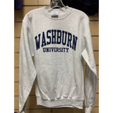Washburn University Arch Crew Sweatshirt - Ash Grey