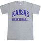 Kansas Basketball Tiffany Arch T-Shirt - Grey