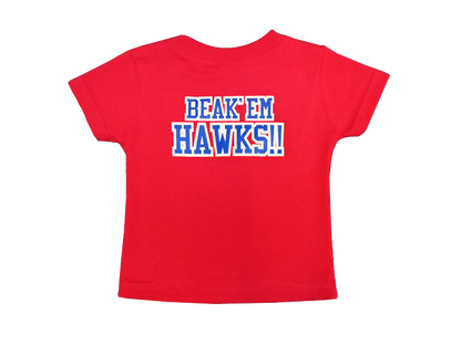 Beak 'Em Hawks Toddler Tee - Red