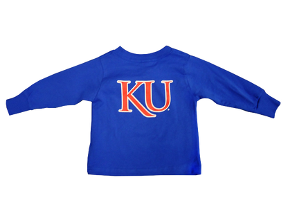 Rock Chalk Arch KU Back Toddler LST - Royal