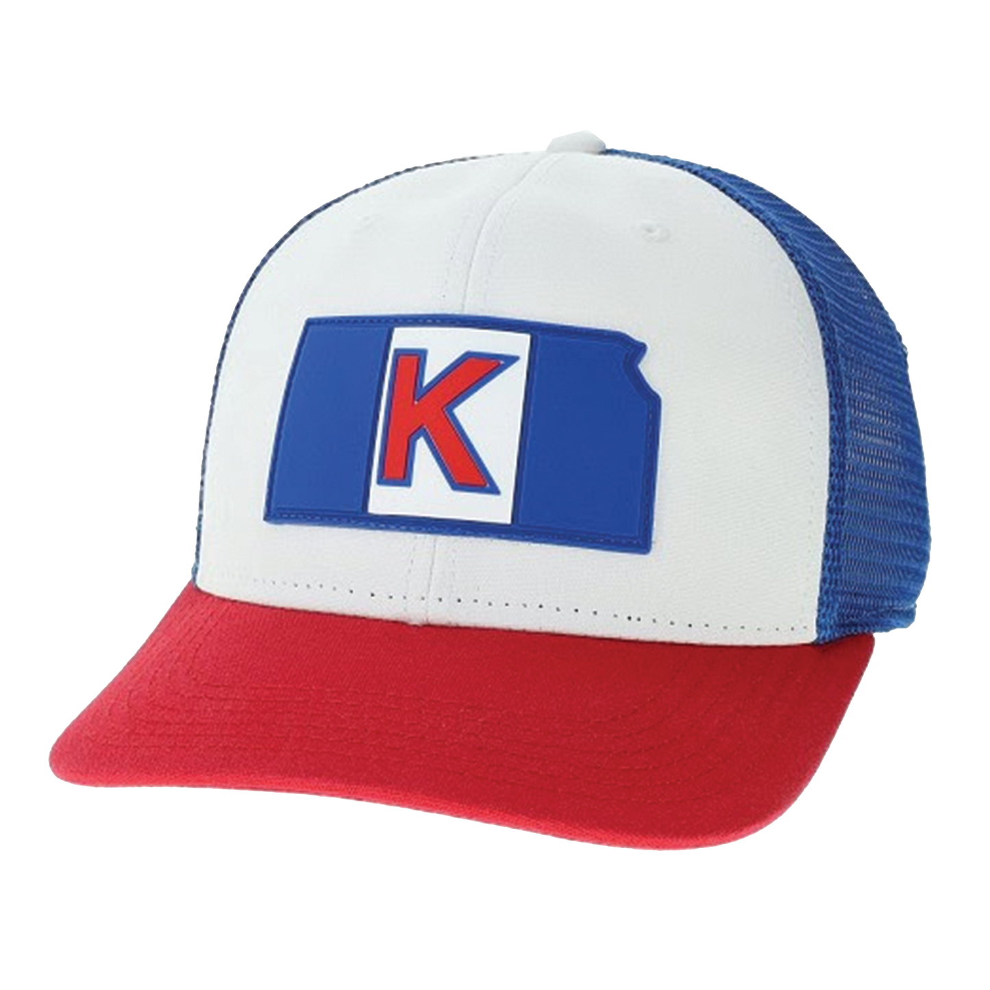 Kansas Jayhawks Gameday Flag Adjustable Hat - Red/White/Blue