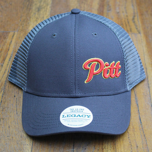 PITT EMBROIDERED HAT - DARK GREY