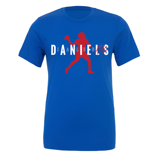 Kansas Jayhawks Jalon Daniels Logo Signature T-Shirt - True Royal