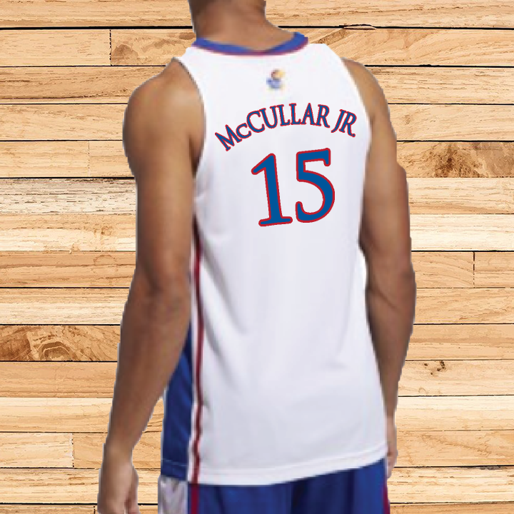 Kevin McCullar Jr. Kansas Basketball Jersey #15 - White