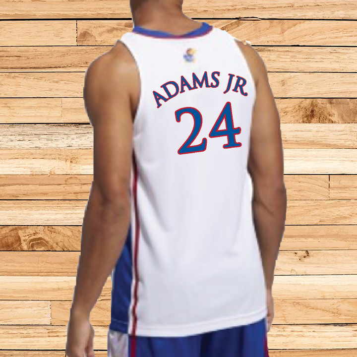 KJ Adams Jr. Kansas Basketball Jersey #24 - White
