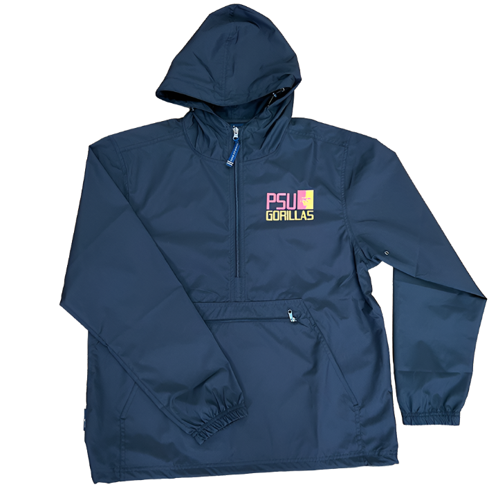 PSU Charles River Gorillas Rain Jacket Pullover - Black
