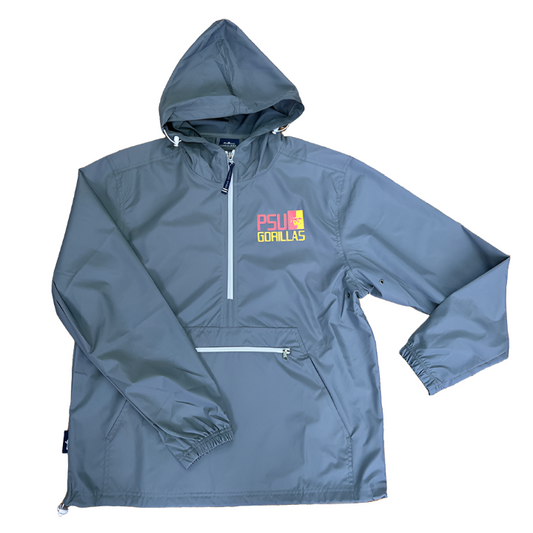 PSU Charles River Gorillas Rain Jacket Pullover - Grey