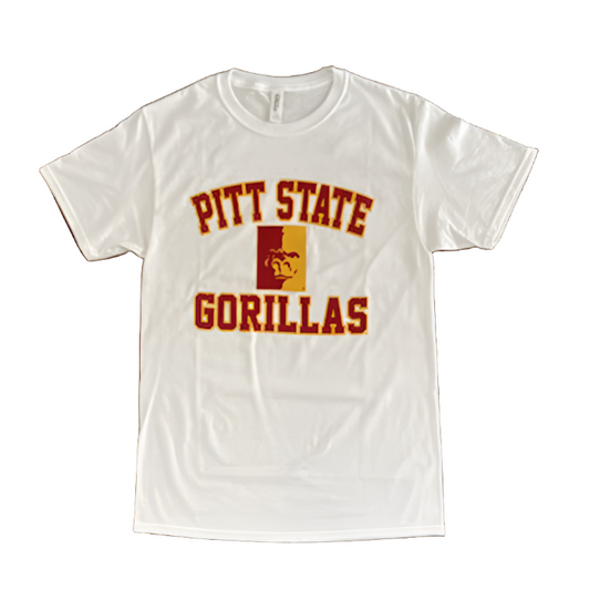 Pitt State Gorillas Arch New Classic Tee - White