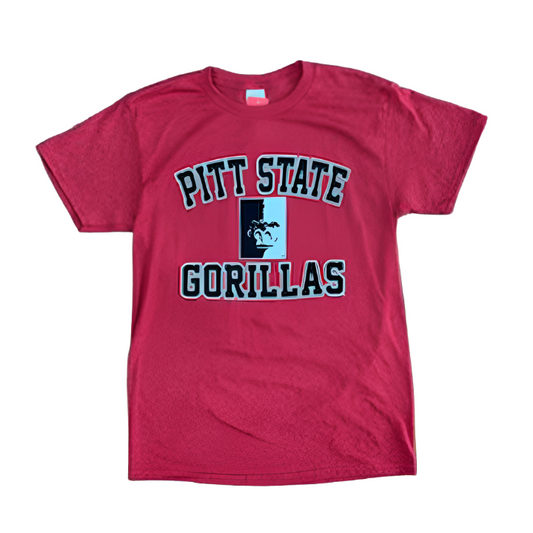 Pitt State Gorillas Arch New Classic Tee - Red Heather