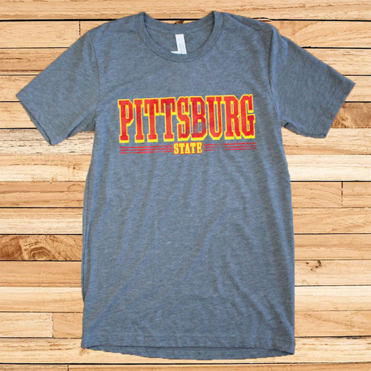 PITTSBURG STATE DISTRESSED T-SHIRT - GREY