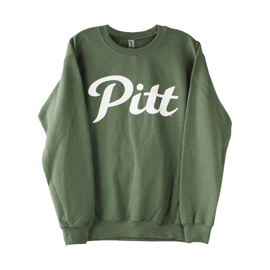 Pitt State Gorillas Script Crew - Olive Green