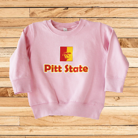 Pitt State Gorillas Toddler Crew - Pink