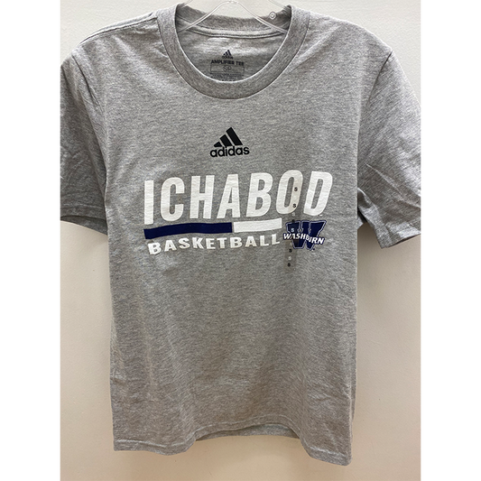 Washburn Ichabods Basketball Adidas Tee - Grey