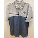 Washburn Ichabods Three Stripe Adidas Polo - Grey / Heather Navy