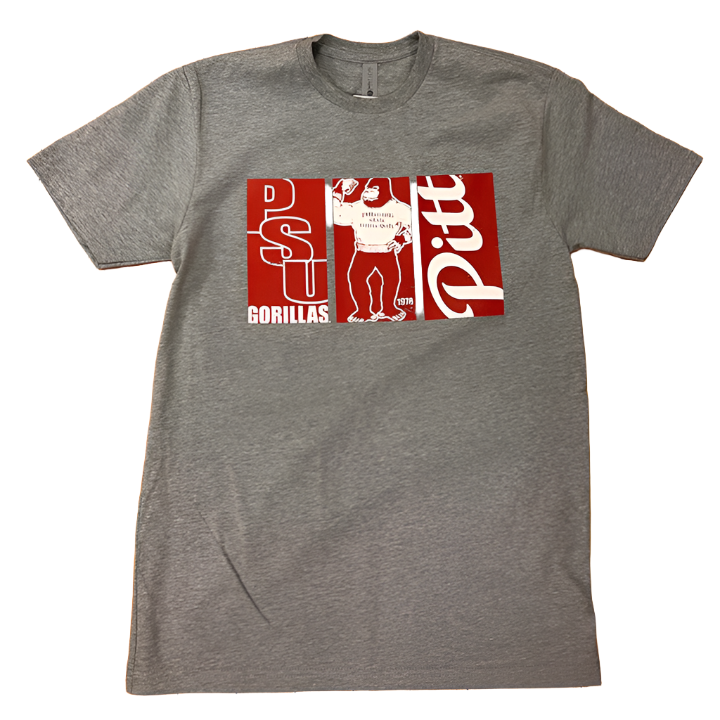 Pitt State Gorillas 3 Block Tee - Grey/Red